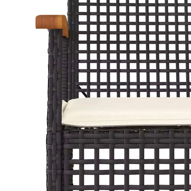 vidaXL Ensemble repas d'extérieur avec coussins - Résine tressée et bois d'acacia