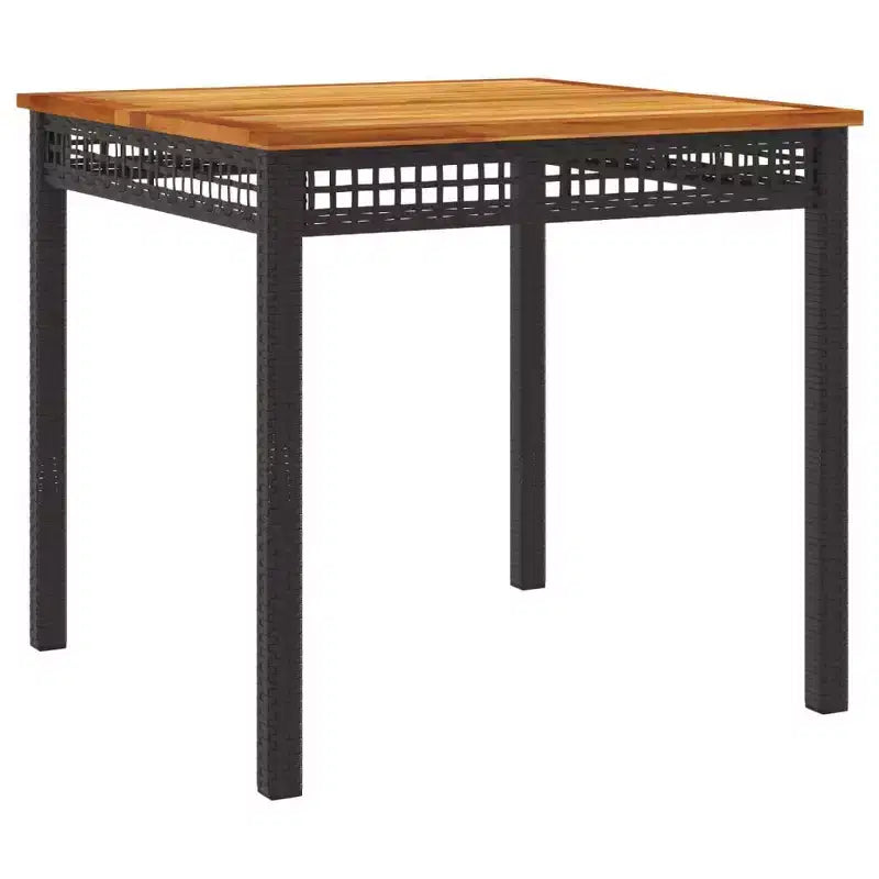 vidaXL Ensemble repas d'extérieur avec coussins - Résine tressée et bois d'acacia