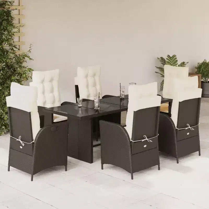 vidaXL Garden Dining Set with Cushions in Multiple Colors