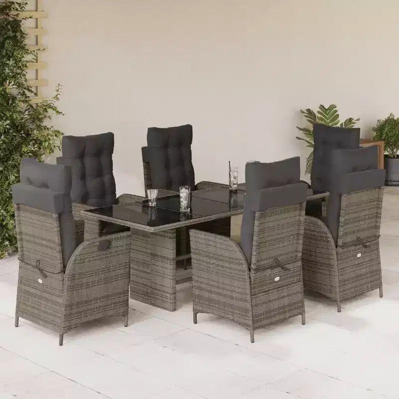 vidaXL Garden Dining Set with Cushions in Multiple Colors