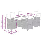 vidaXL Outdoor Dining Set with Cushions in Multiple Colors