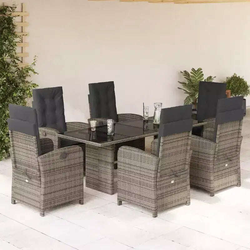 vidaXL Outdoor Dining Set with Cushions in Multiple Colors