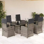 vidaXL Outdoor Dining Set with Cushions in Multiple Colors