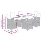 vidaXL Outdoor Dining Set with Cushions in Multiple Colors