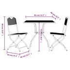 vidaXL Anthracite Metal Mesh Garden Dining Set