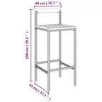 vidaXL Ensemble de bar de patio Tabouret de bar Table de bistrot en poly rotin et bois d'acacia massif