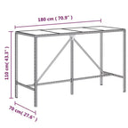 vidaXL Modern Outdoor Garden Bar Set with Cushions in Various Colors