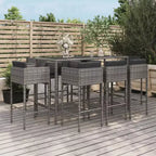 vidaXL Modern Outdoor Garden Bar Set with Cushions in Various Colors