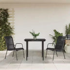 vidaXL Ensemble de salle à manger d'extérieur table et chaises en acier et textilène