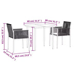 vidaXL Poly Rattan Garden Dining Set with Cushions - Modern and