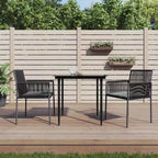 vidaXL Poly Rattan Garden Dining Set with Cushions - Modern and