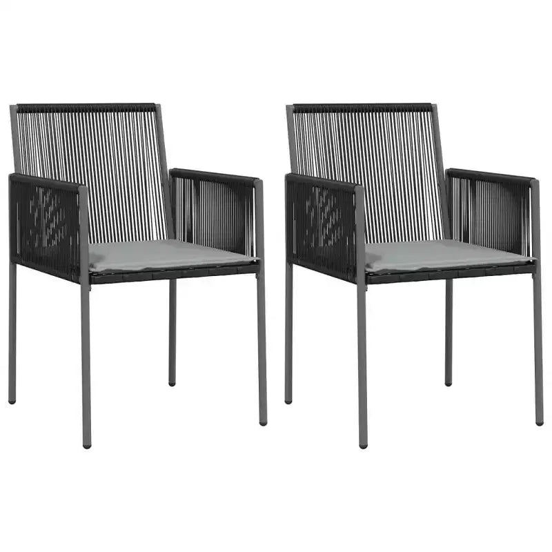 vidaXL Poly Rattan Garden Dining Set with Cushions - Modern and