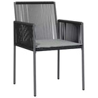 vidaXL Poly Rattan Garden Dining Set with Cushions - Modern and