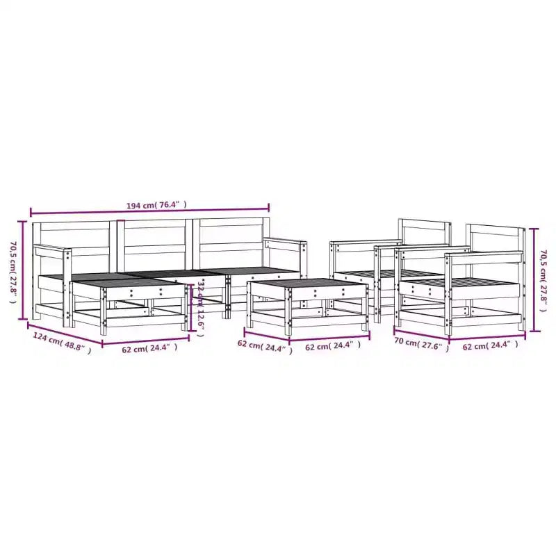 vidaXL Modular Patio Lounge Set in Different Colors