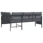 vidaXL Patio Furniture Outdoor Sectional Sofa Anthracite Steel and Textilene