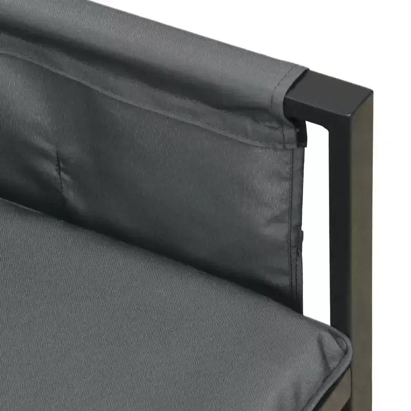 vidaXL Patio Furniture Outdoor Sectional Sofa Anthracite Steel and Textilene