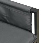 vidaXL Patio Furniture Outdoor Sectional Sofa Anthracite Steel and Textilene