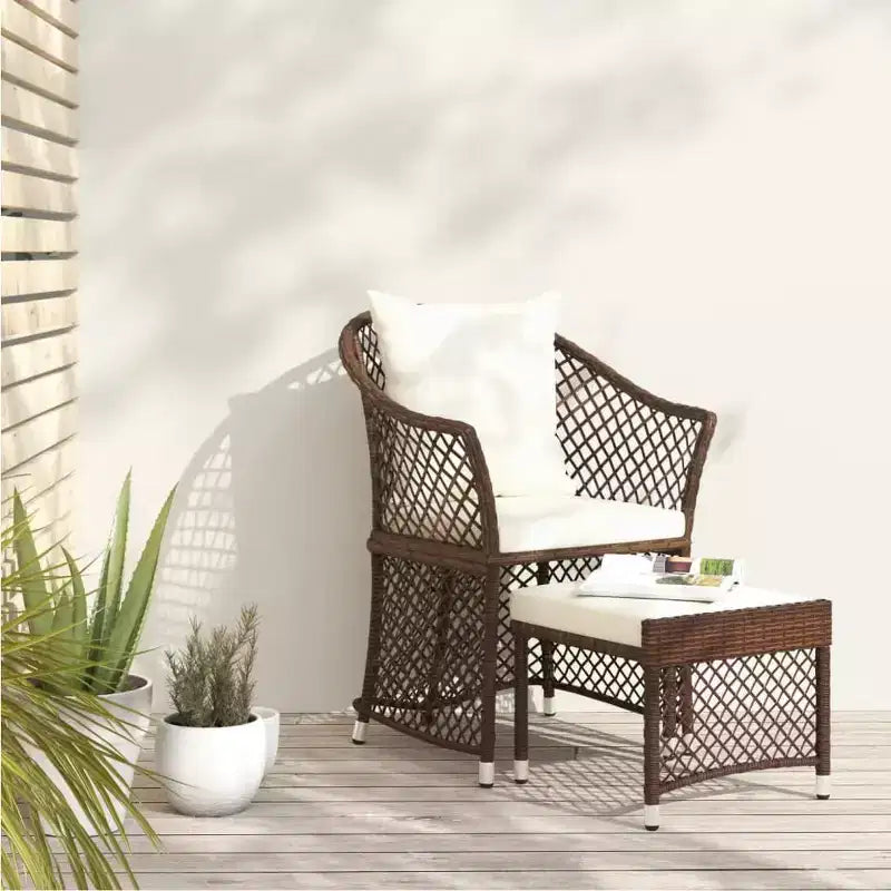 vidaXL Salon de jardin avec coussins de différentes couleurs