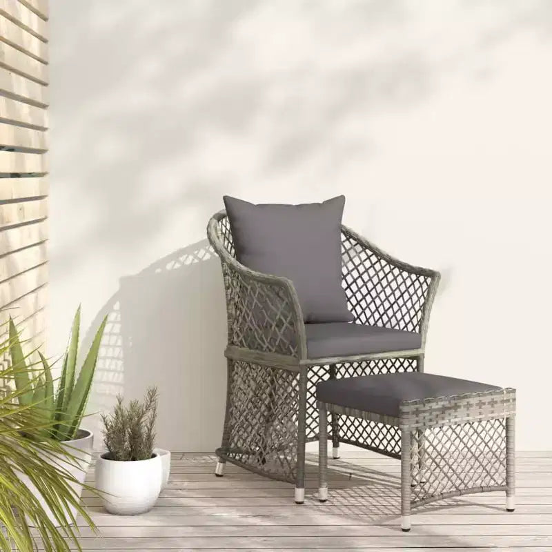 vidaXL Salon de jardin avec coussins de différentes couleurs