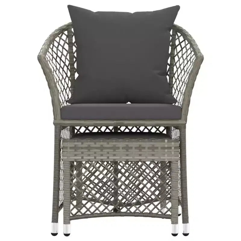 vidaXL Salon de jardin avec coussins de différentes couleurs