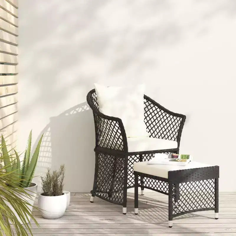 vidaXL Salon de jardin avec coussins de différentes couleurs