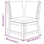 vidaXL Ensemble de salle à manger d'extérieur en bois d'acacia avec coussins