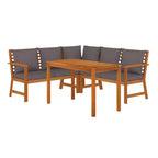 vidaXL Ensemble de salle à manger d'extérieur en bois d'acacia avec coussins