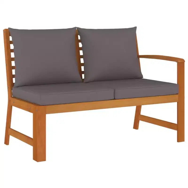 vidaXL Ensemble de salle à manger d'extérieur en bois d'acacia avec coussins