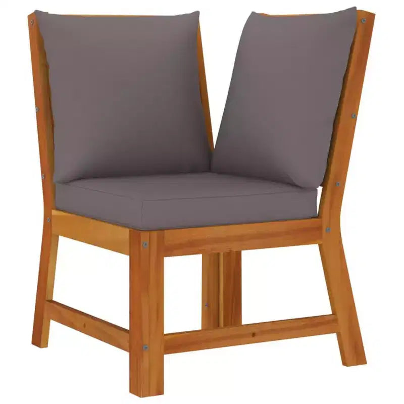 vidaXL Ensemble de salle à manger d'extérieur en bois d'acacia avec coussins