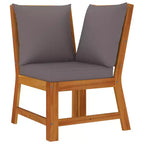 vidaXL Ensemble de salle à manger d'extérieur en bois d'acacia avec coussins