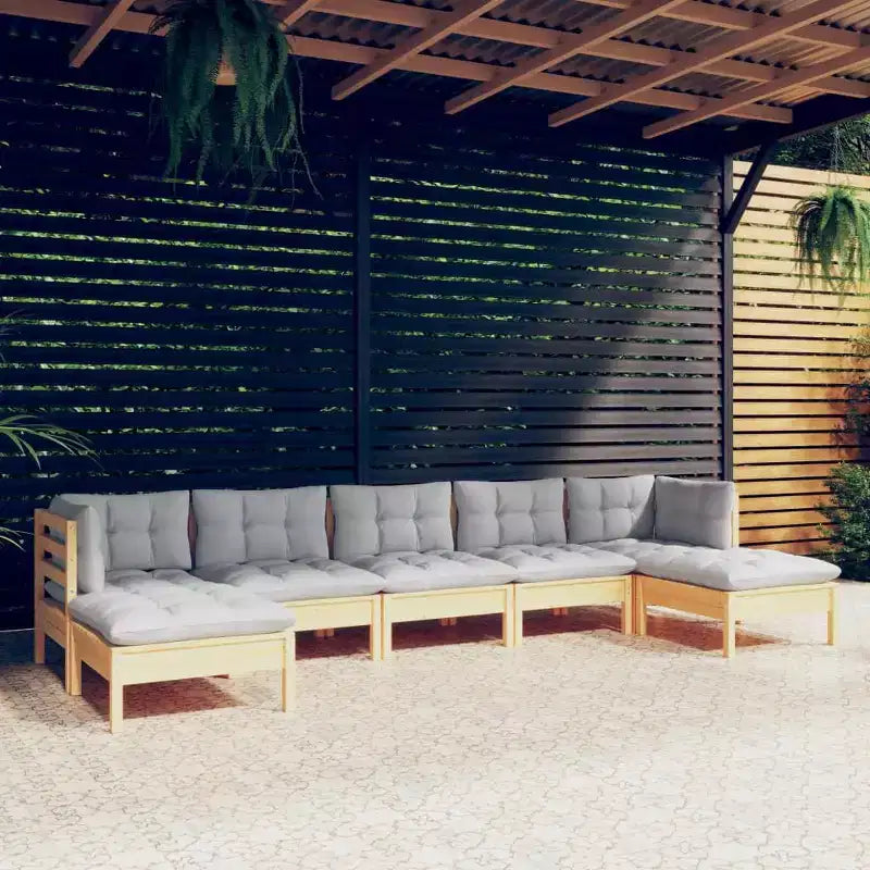 vidaXL Modular Patio Lounge Set with Cushions in Various Colors