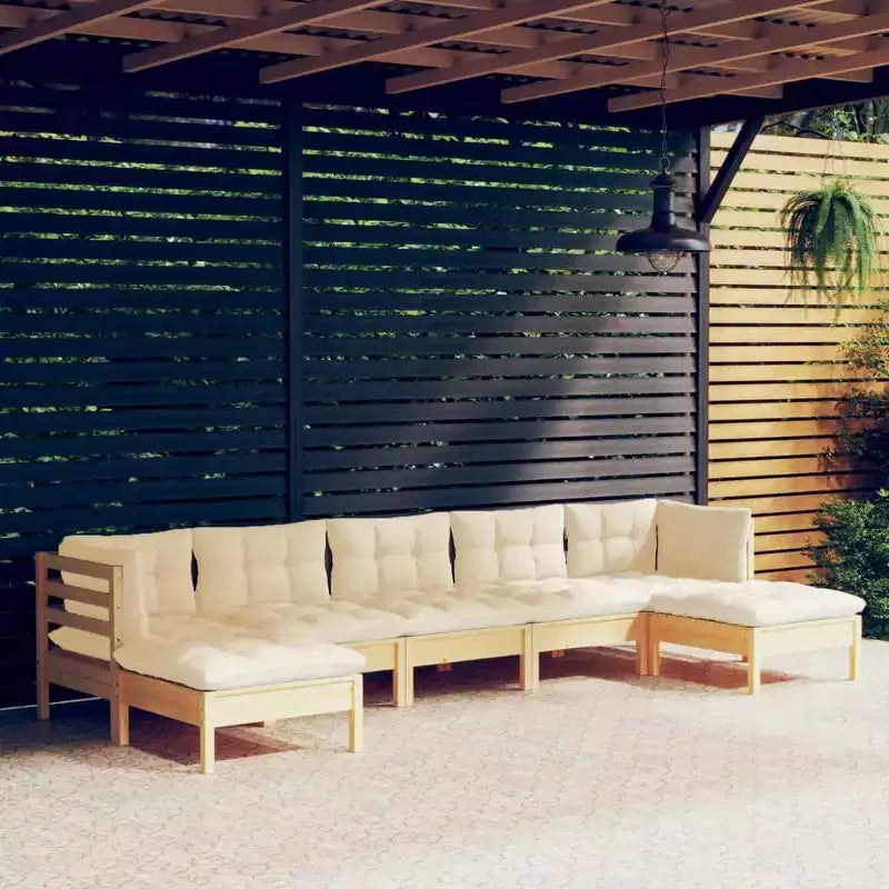 vidaXL Modular Patio Lounge Set with Cushions in Various Colors