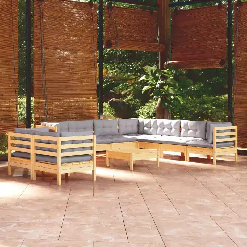 vidaXL Modular Garden Lounge Set with Cushions in Different Colors