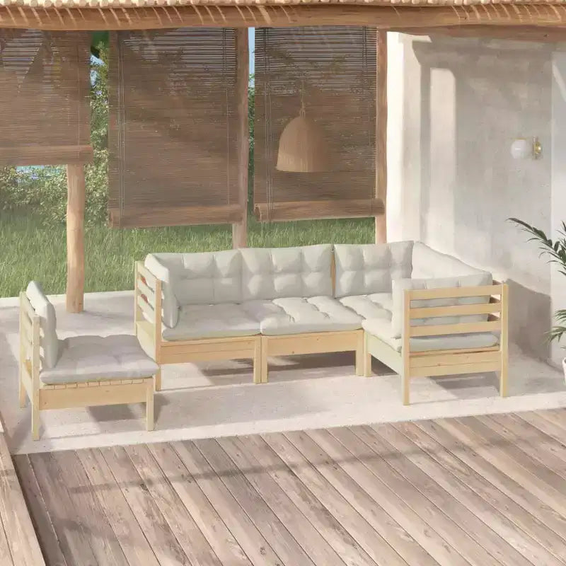 vidaXL Garden Lounge Set natural pine
