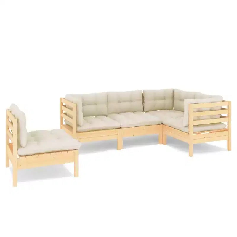 vidaXL Garden Lounge Set natural pine