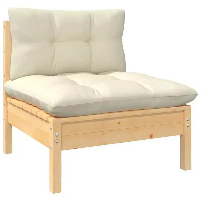 vidaXL Modular Garden Lounge Set - Solid Pinewood, Cushions