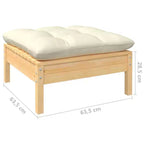 vidaXL Modular Garden Lounge Set - Solid Pinewood, Cushions