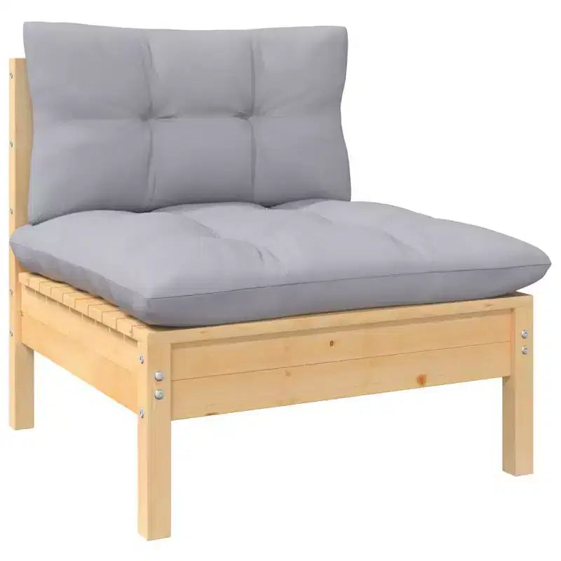 vidaXL Modular Garden Lounge Set - Solid Pinewood, Cushions