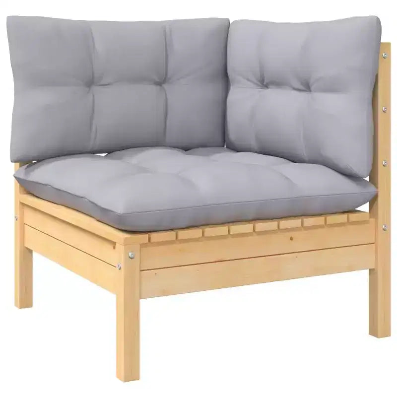 vidaXL Modular Garden Lounge Set - Solid Pinewood, Cushions
