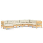 vidaXL Modular Garden Lounge Set - Solid Pinewood, Cushions