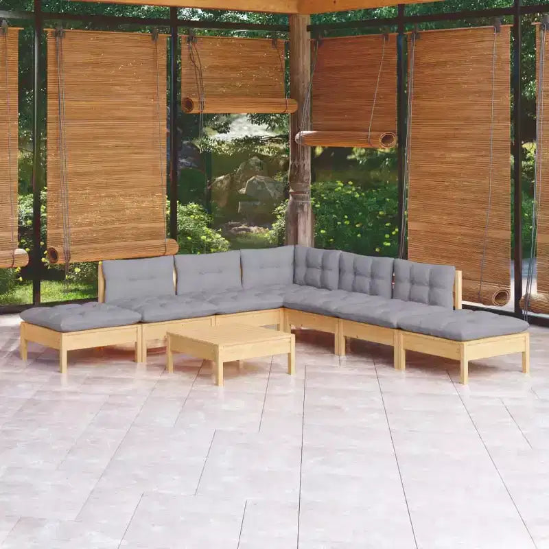 vidaXL Ensemble de canapés de patio modernes avec coussins en différentes couleurs