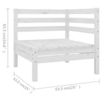 vidaXL Garden Lounge Set Solid pinewood 6 Piece Set Modular