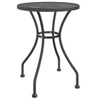 vidaXL Garden Dining Set with Expanded Metal Mesh in Charcoal