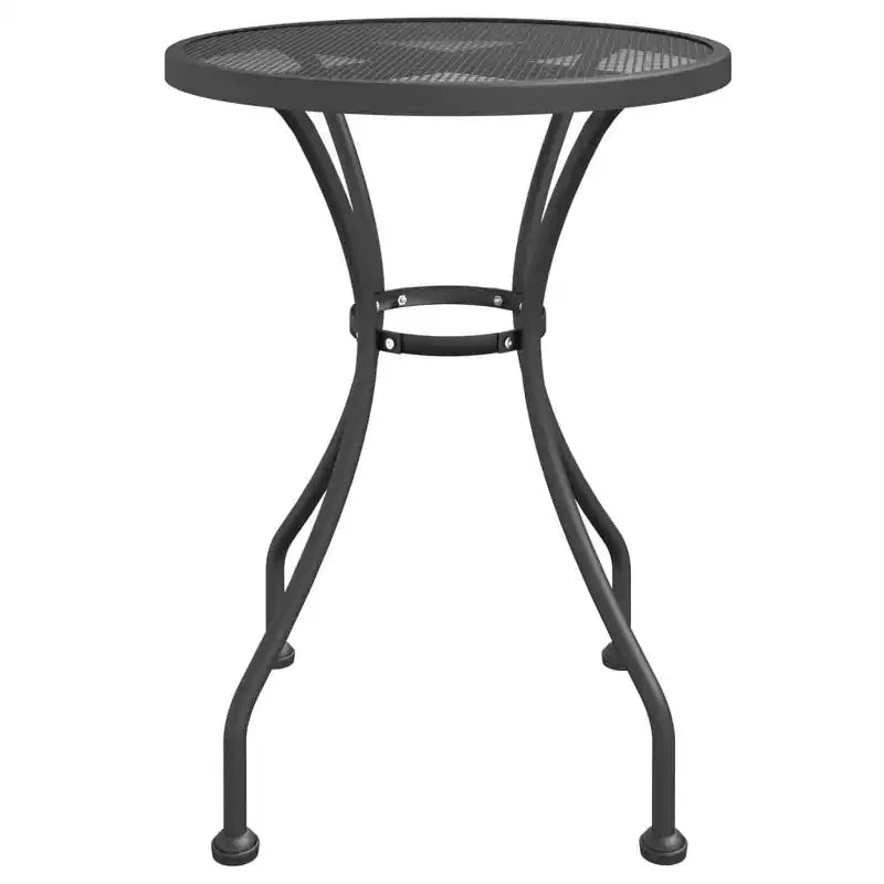 vidaXL Garden Dining Set with Expanded Metal Mesh in Charcoal
