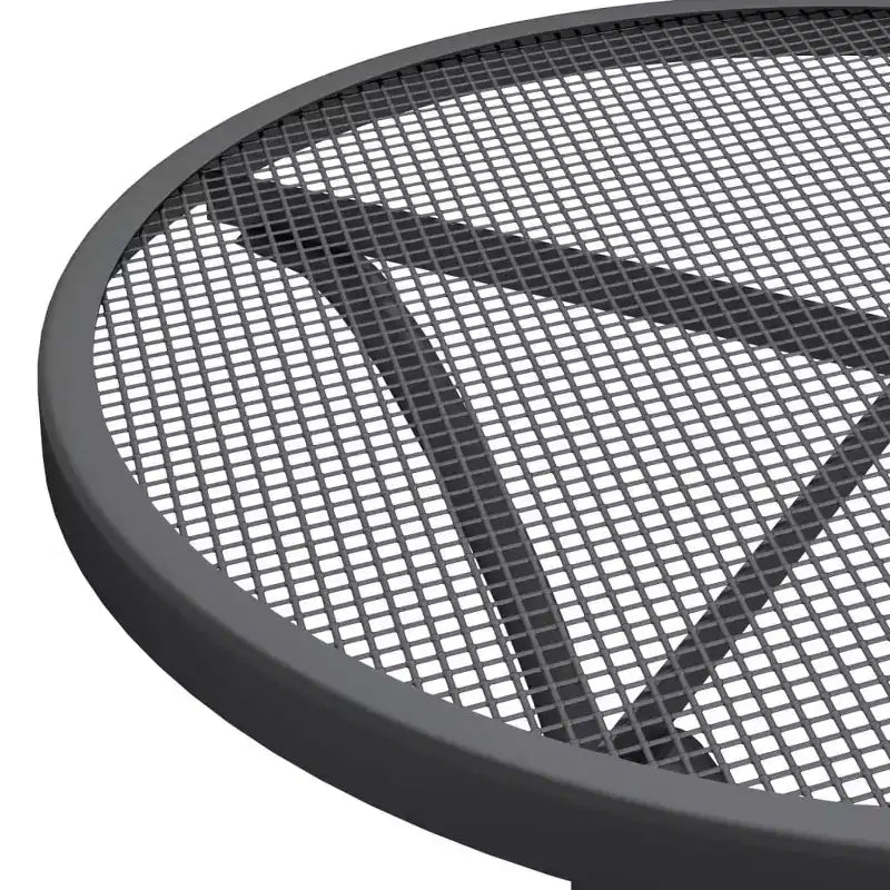 vidaXL Garden Dining Set with Expanded Metal Mesh in Charcoal