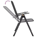 vidaXL Garden Dining Set with Expanded Metal Mesh in Charcoal