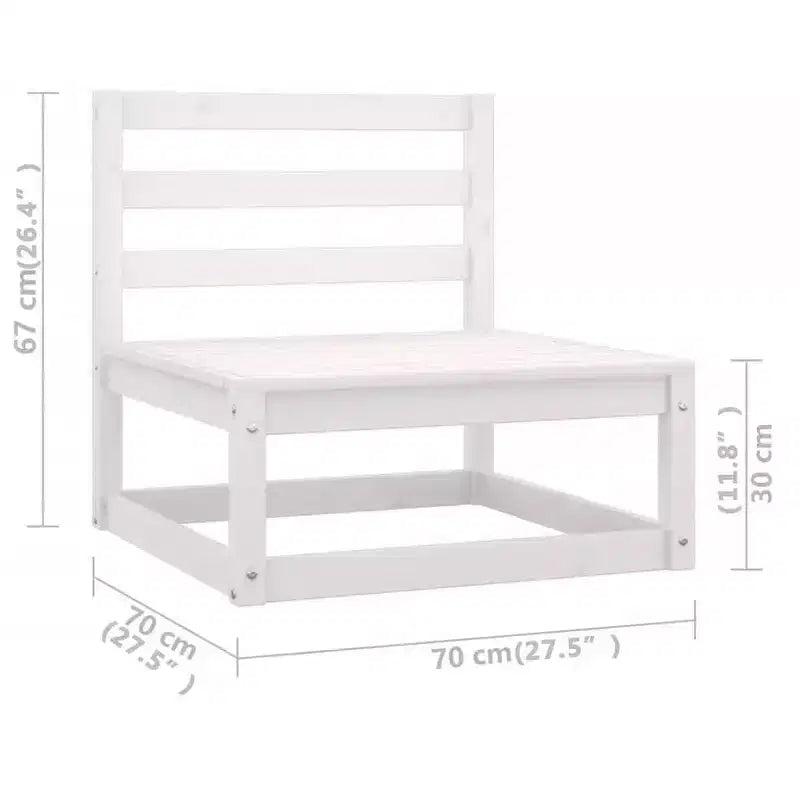 vidaXL Modular Garden Lounge Set with Cushions - Solid Pine and Weather-Resistant Fabric