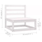 vidaXL Modular Garden Lounge Set with Cushions - Solid Pine and Weather-Resistant Fabric