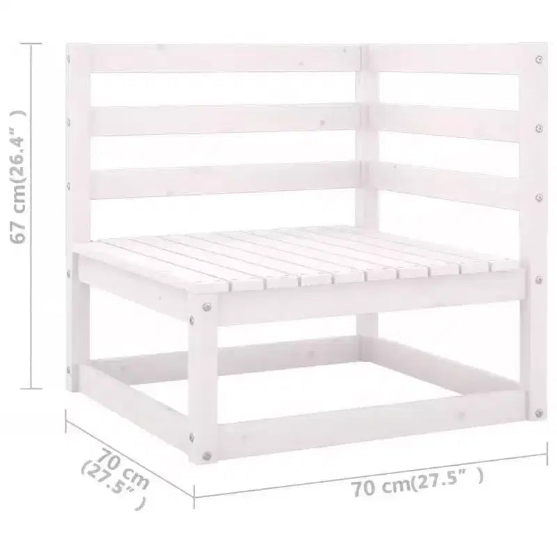 vidaXL Modular Garden Lounge Set with Cushions - Solid Pine and Weather-Resistant Fabric