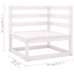 vidaXL Modular Garden Lounge Set with Cushions - Solid Pine and Weather-Resistant Fabric